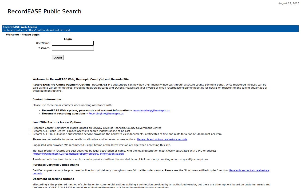 Minnetonka residents directory RecordEASE deed index